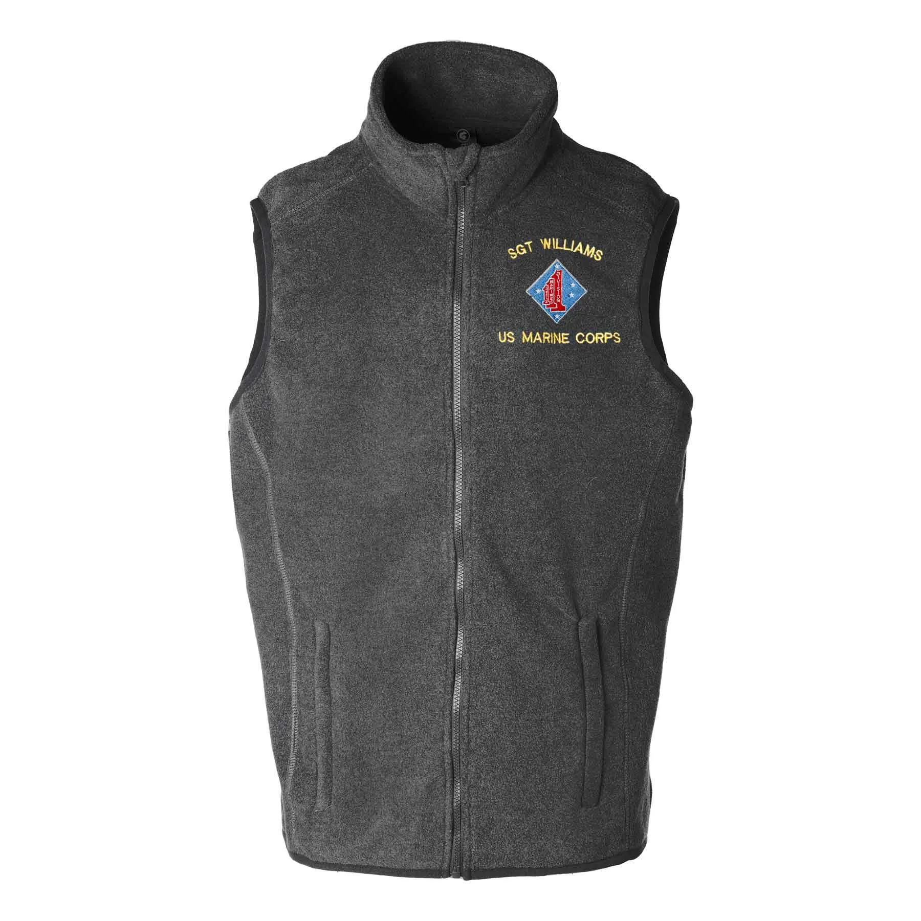 1st Battalion 1st Marines Embroidered Fleece Vest