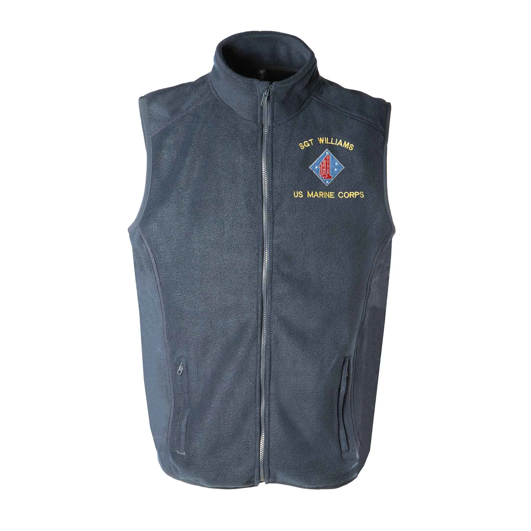 1st Battalion 1st Marines Embroidered Fleece Vest