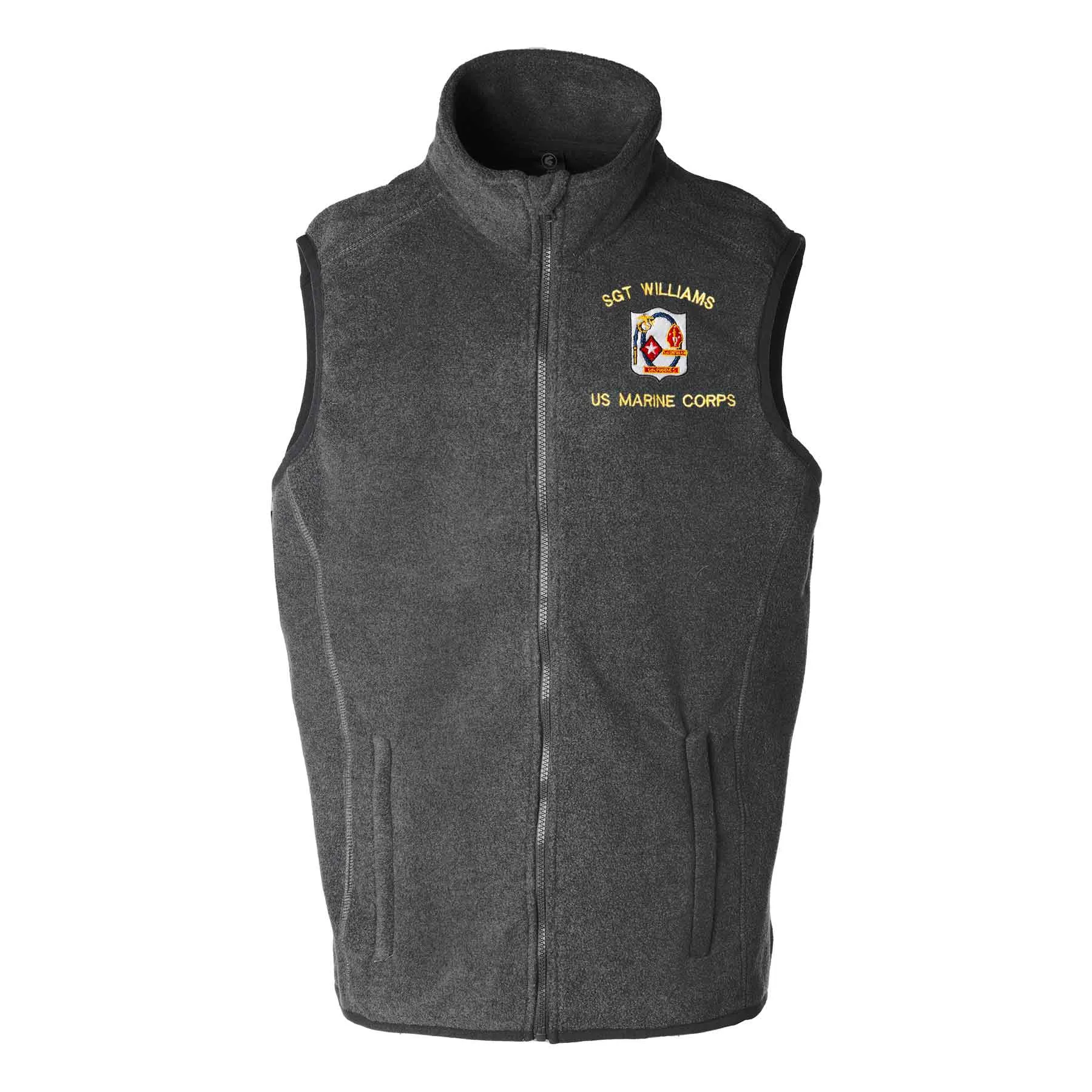 1st Battalion 6th Marines Embroidered Fleece Vest