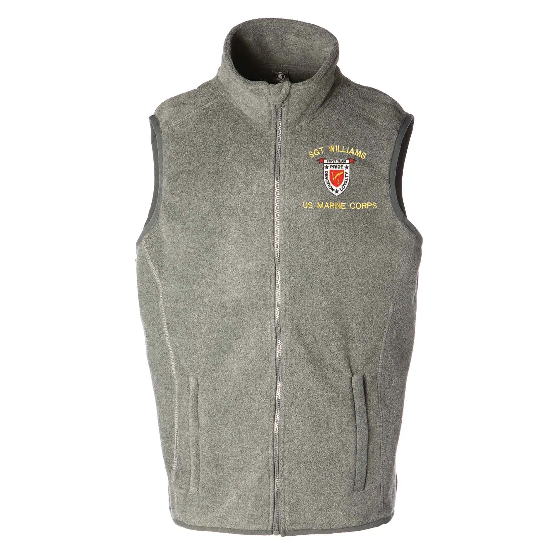 1st Battalion 7th Marines Embroidered Fleece Vest