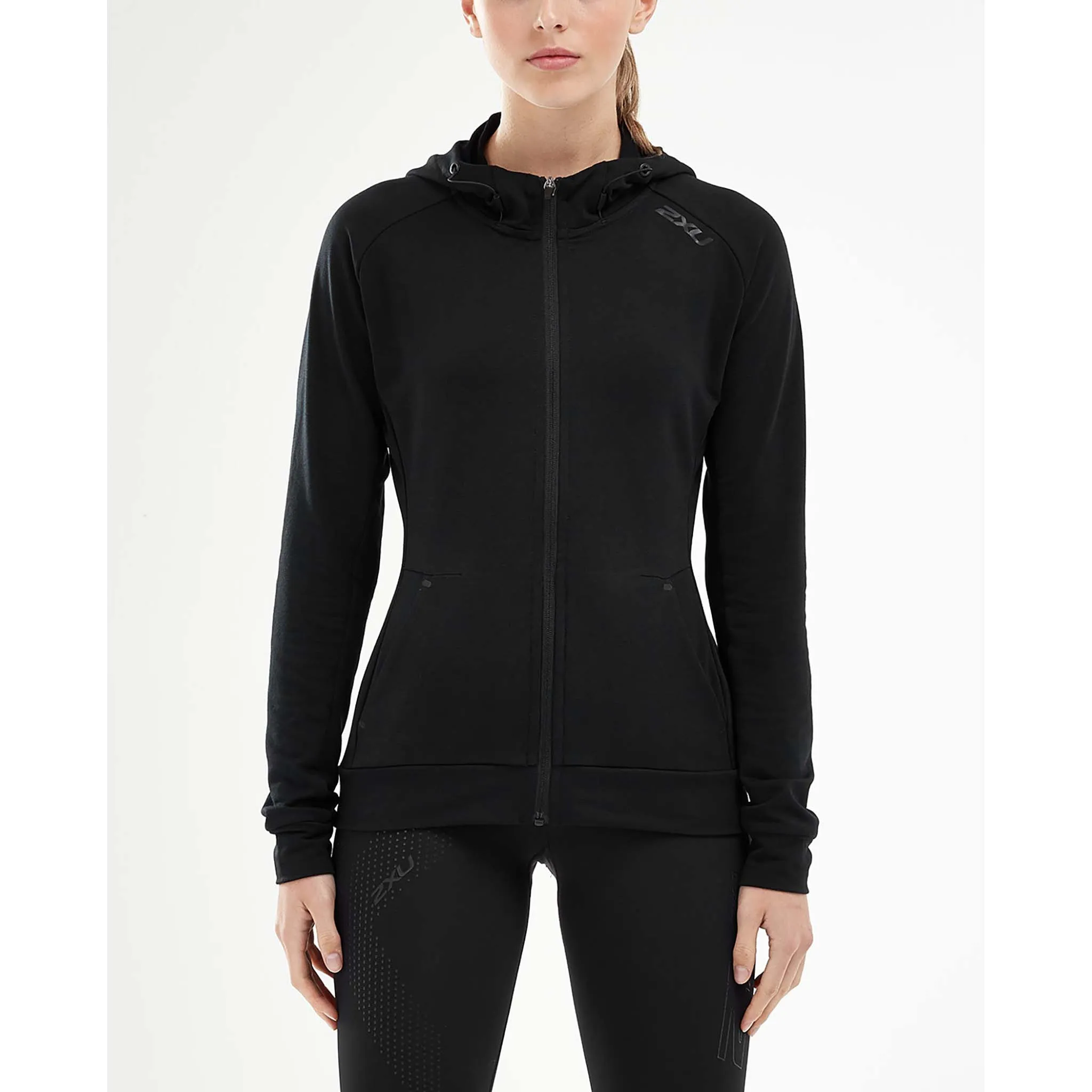 2XU Transit Zip Hoodie chandail kangourou avec fermeture eclair pour femme