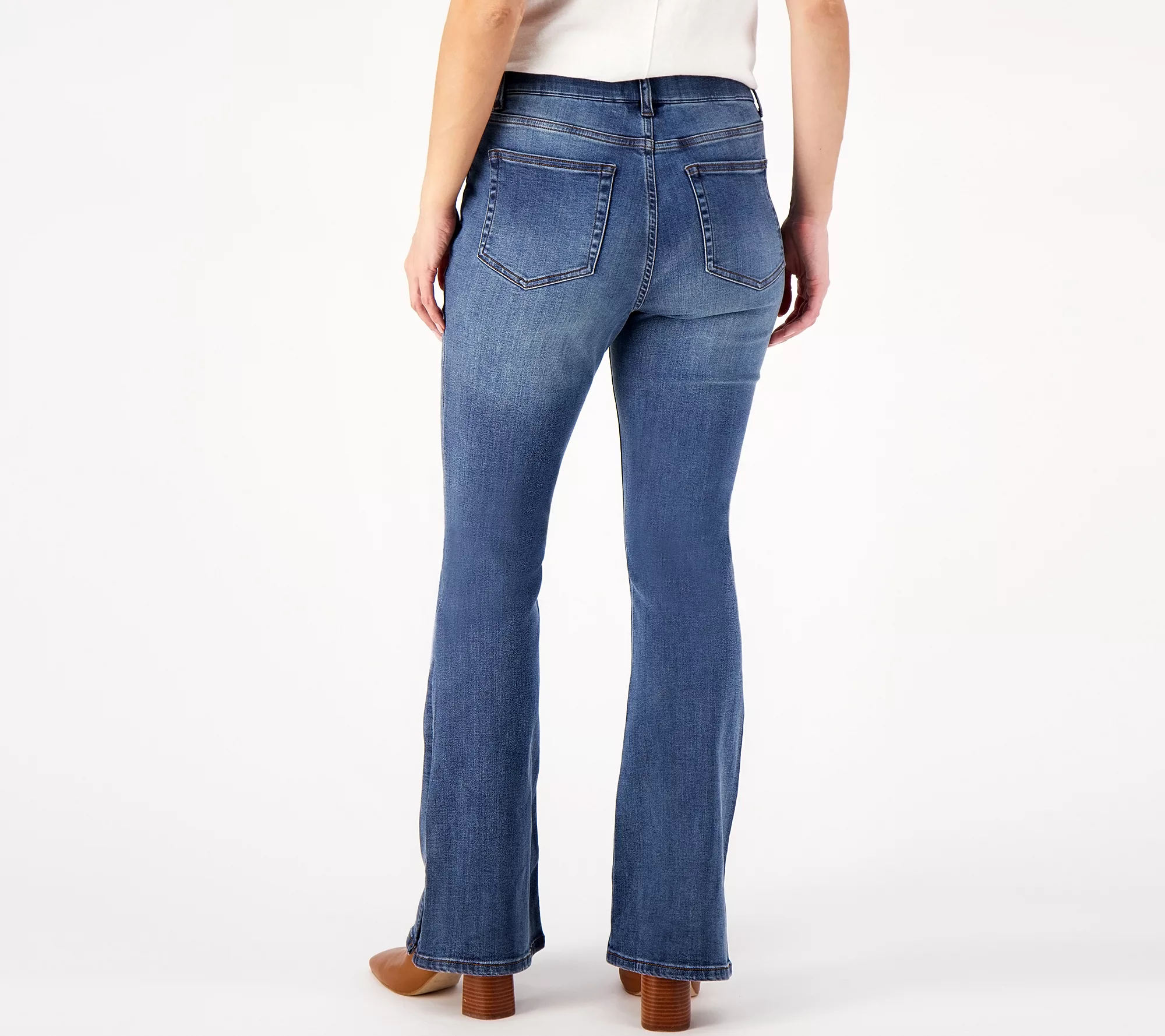 "As Is" Denim & Co. Canyon Retreat Easy Stretch Tall Slit Jeans