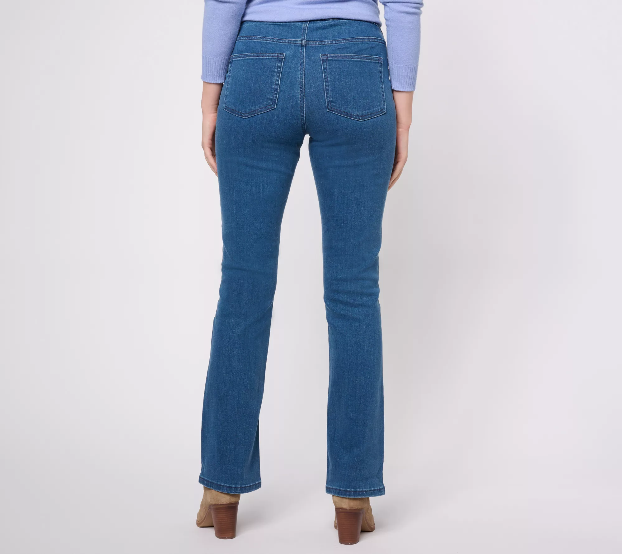 "As Is" Denim & Co. Signature Perfect Flex Petite Pull-On Jeans