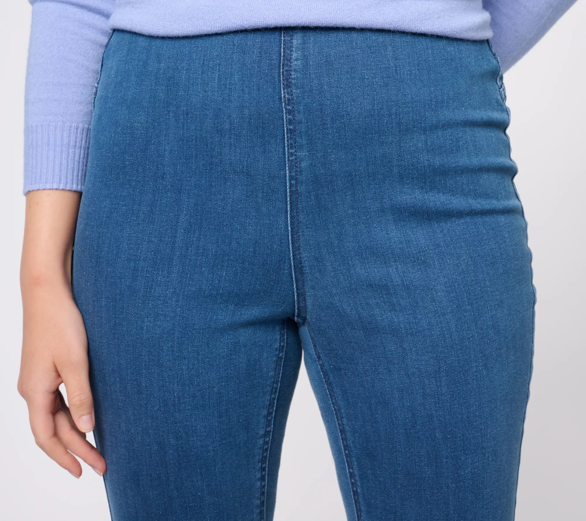 "As Is" Denim & Co. Signature Perfect Flex Petite Pull-On Jeans