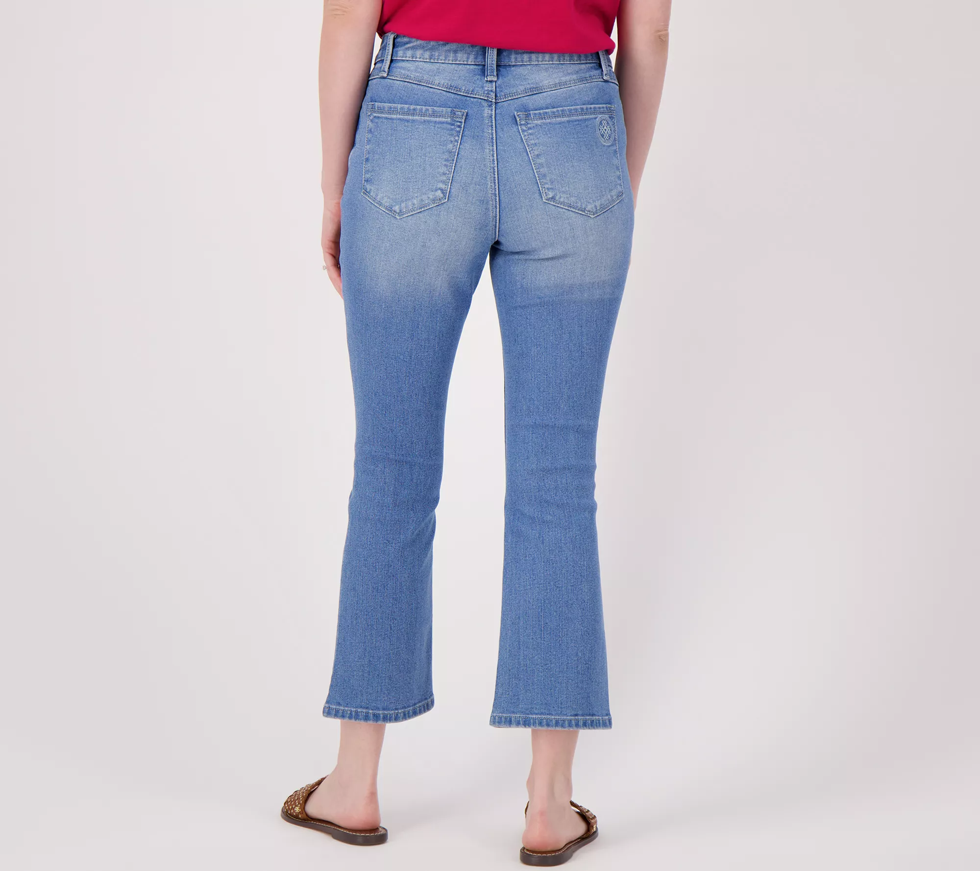 "As Is" Laurie Felt Petite Forever Denim 5 Pocket Crop Baby Bell Jeans