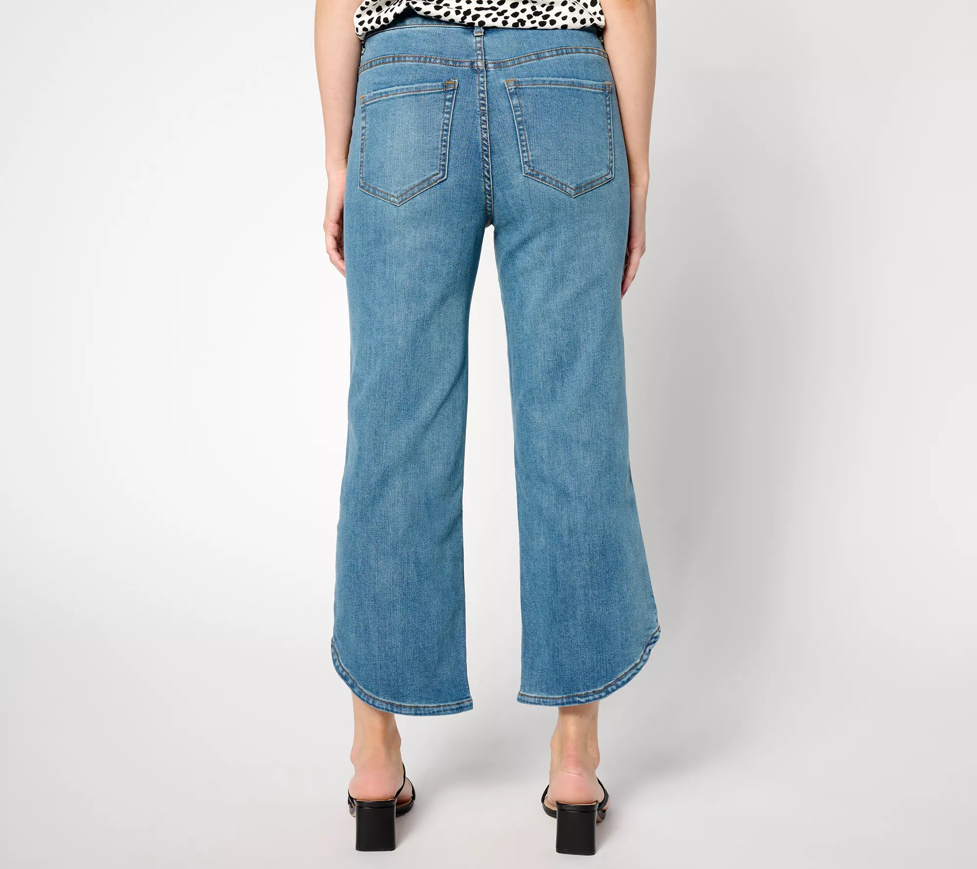 "As Is" LOGO by Lori Goldstein Petite Relaxed Ankle Jeans with Tulip Hem