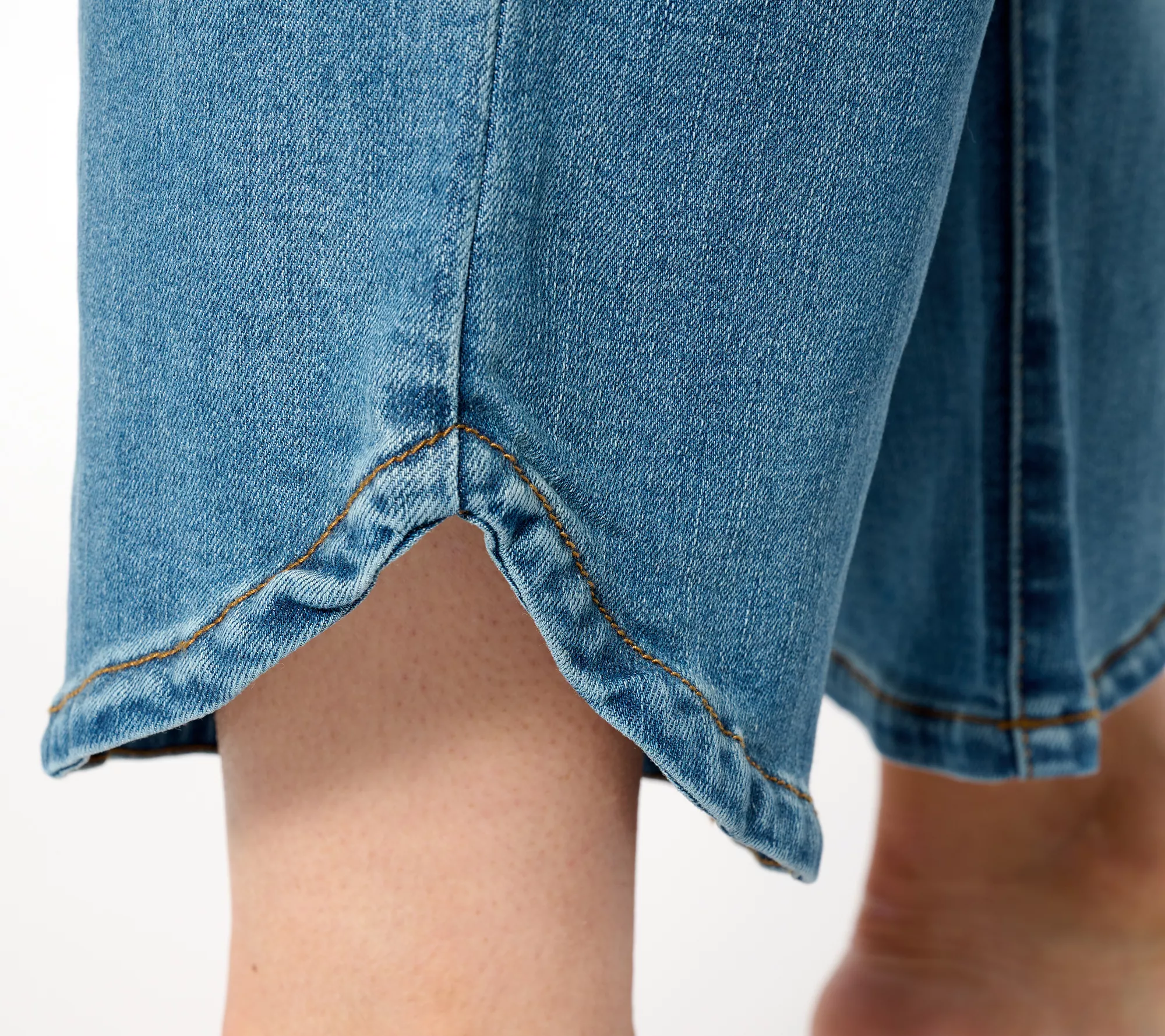 "As Is" LOGO by Lori Goldstein Petite Relaxed Ankle Jeans with Tulip Hem