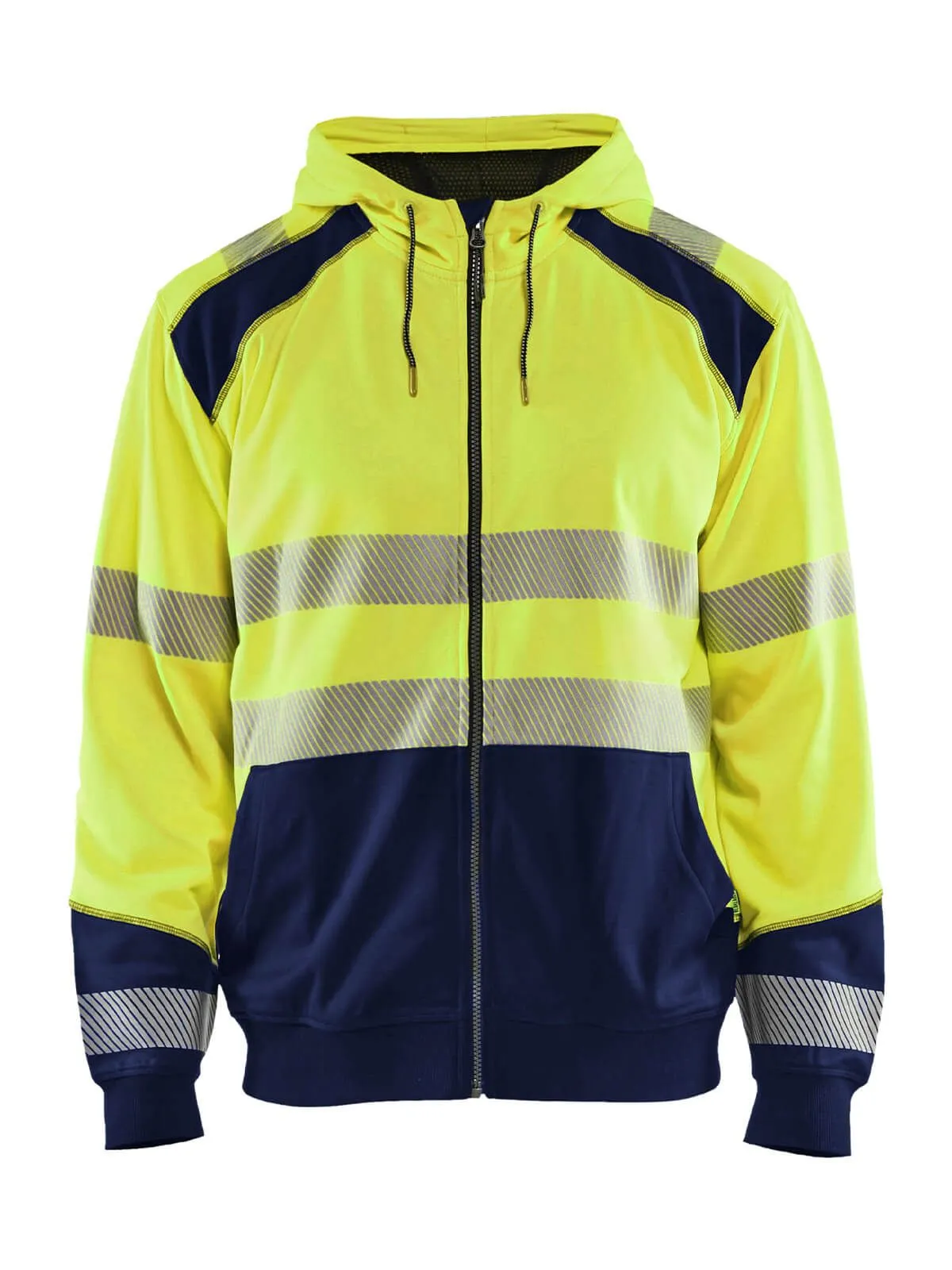 3546-2528 High Vis Work Hoodie with Zip - Blåkläder