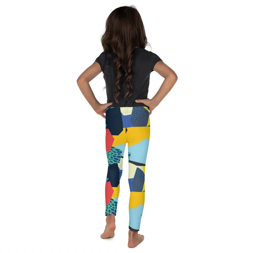 90s Color Block Kid's Leggings