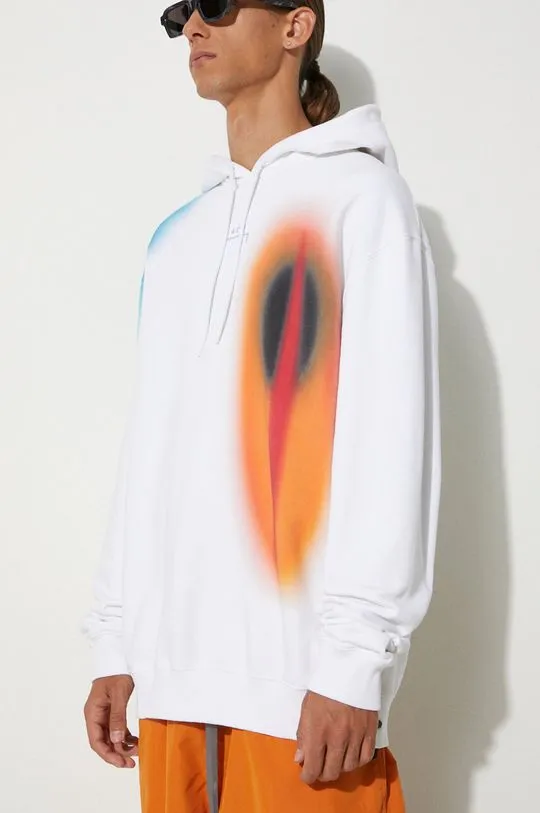 A-COLD-WALL* cotton sweatshirt Hypergraphic men's white color hooded