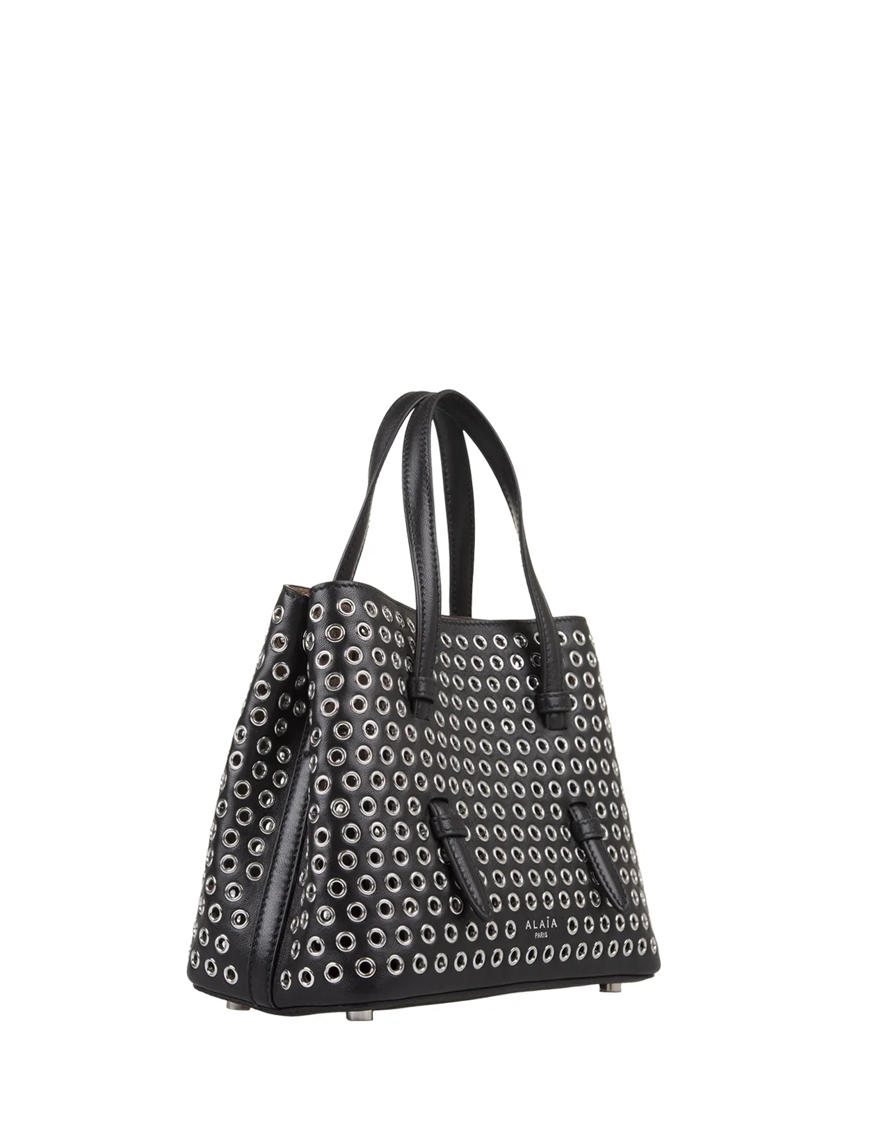 ALAIA Mina 20 Bag In Black Leather With Studs