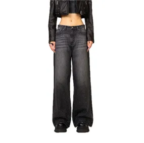 Ancient Myth Diamond Flared Jeans In Black-