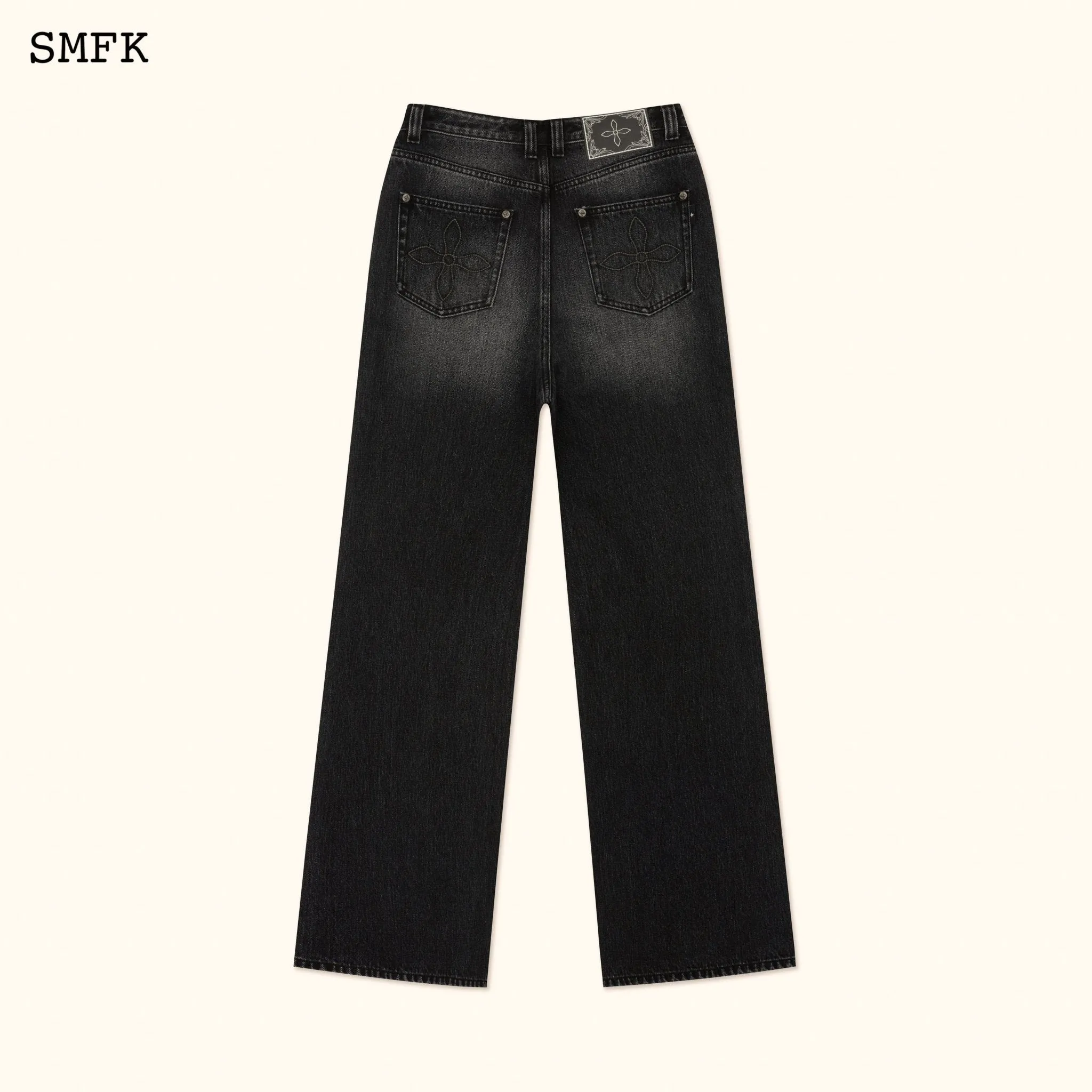 Ancient Myth Diamond Flared Jeans In Black-