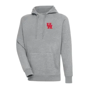 Antigua Houston Cougars Heather Gray Big & Tall Victory Raglan Pullover Hoodie