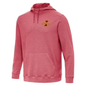 Antigua Iowa State Cyclones Heather Cardinal Cloud Pullover Hoodie