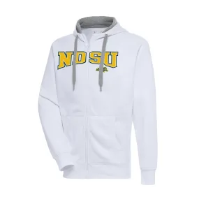 Antigua NDSU Bison White Big & Tall Victory Raglan Full-Zip Hoodie Jacket