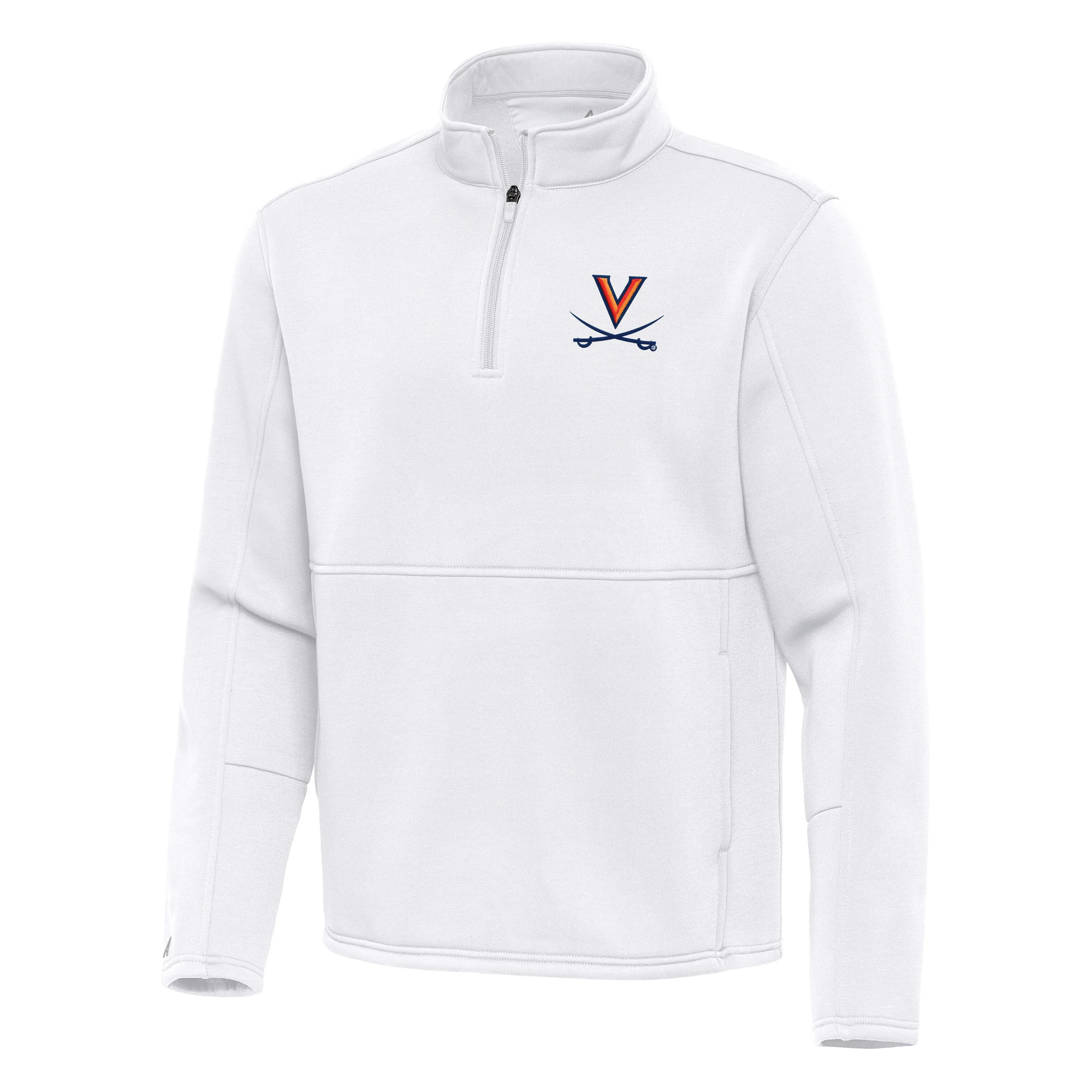 Antigua Virginia Cavaliers White Twist Quarter-Zip Pullover Jacket