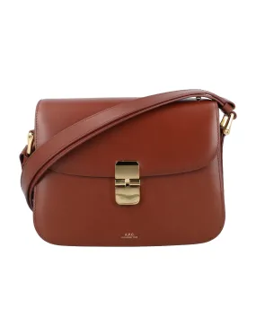 A.P.C. Elegant Mini Grace Handbag with Gold-Tone Hardware