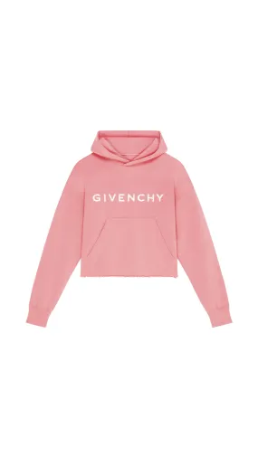 Archetype Cropped Hoodie in Fleece - Pink