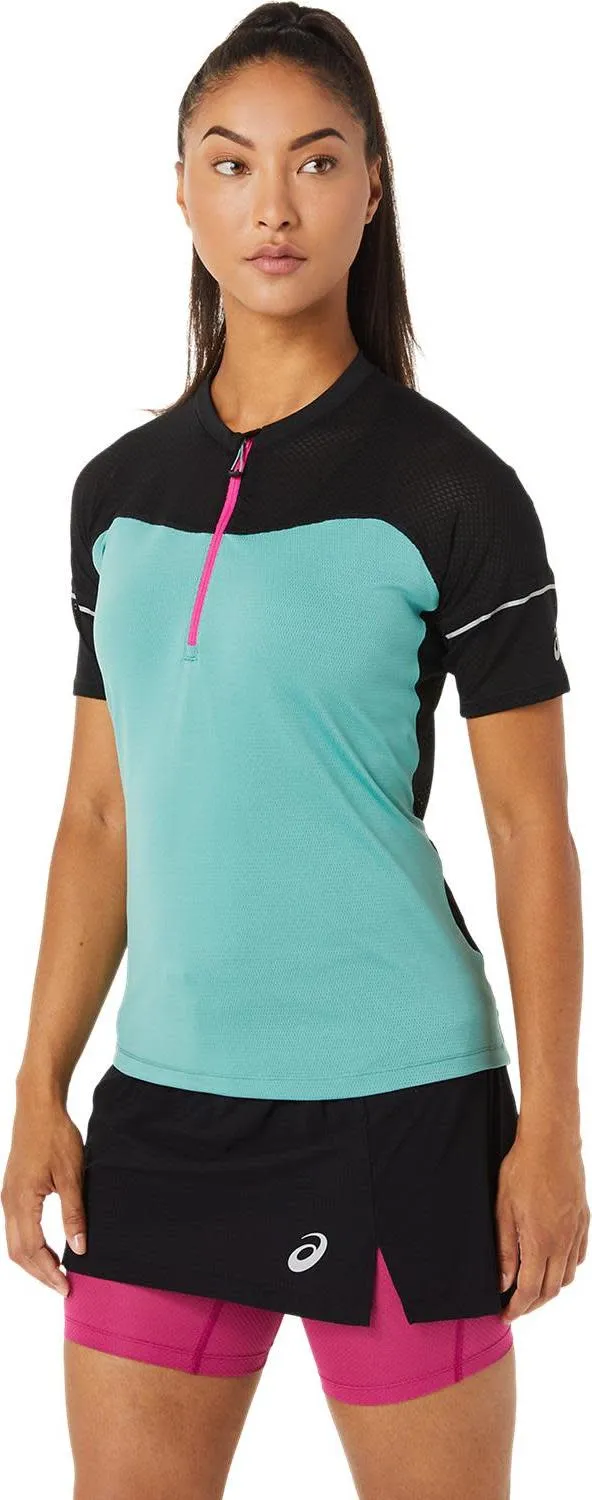 Asics Women's Fujitrail Top Sage/Performance Black | Buy Asics Women's Fujitrail Top Sage/Performance Black here | Out