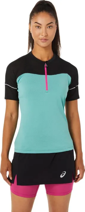 Asics Women's Fujitrail Top Sage/Performance Black | Buy Asics Women's Fujitrail Top Sage/Performance Black here | Out