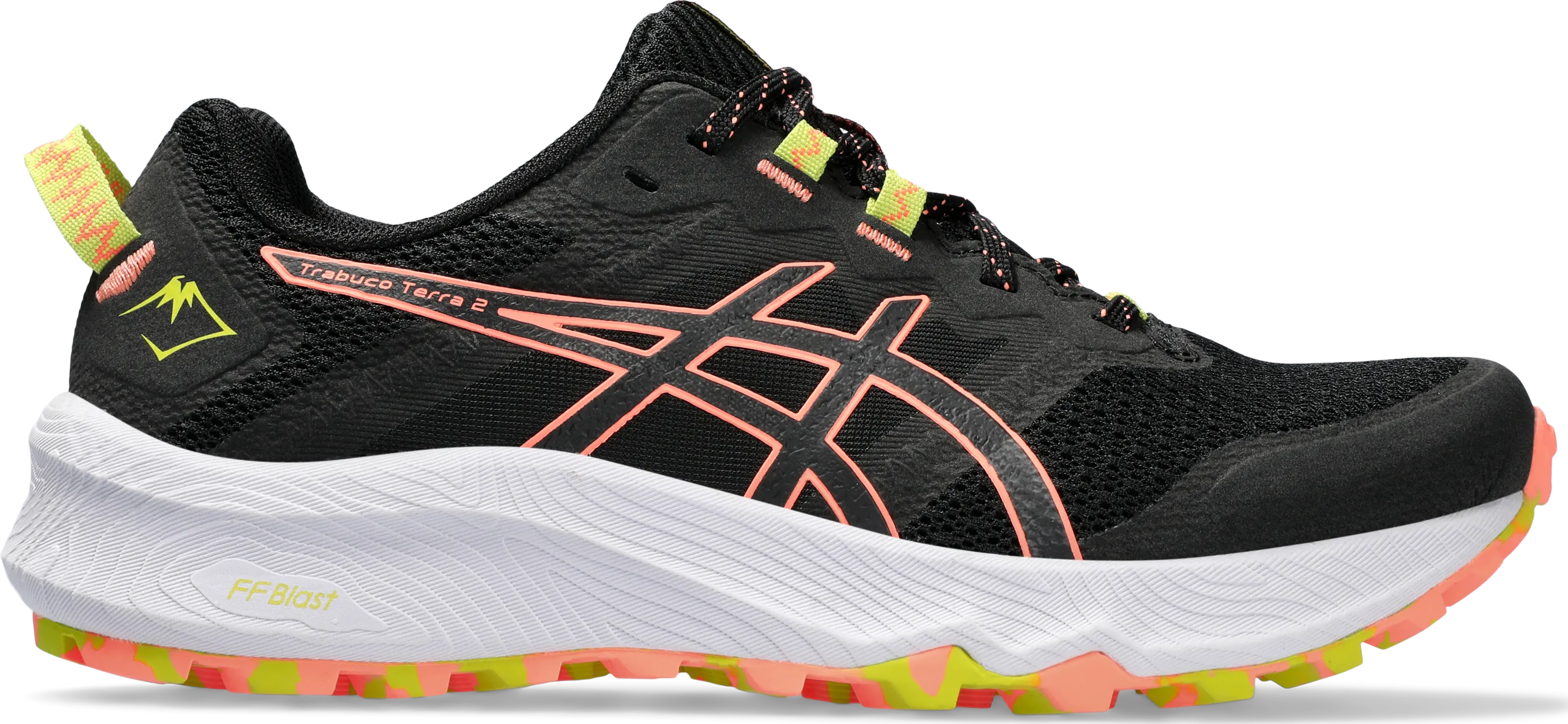 Asics Women's Trabuco Terra 2 Black/Sun Coral | Buy Asics Women's Trabuco Terra 2 Black/Sun Coral here | Outnorth