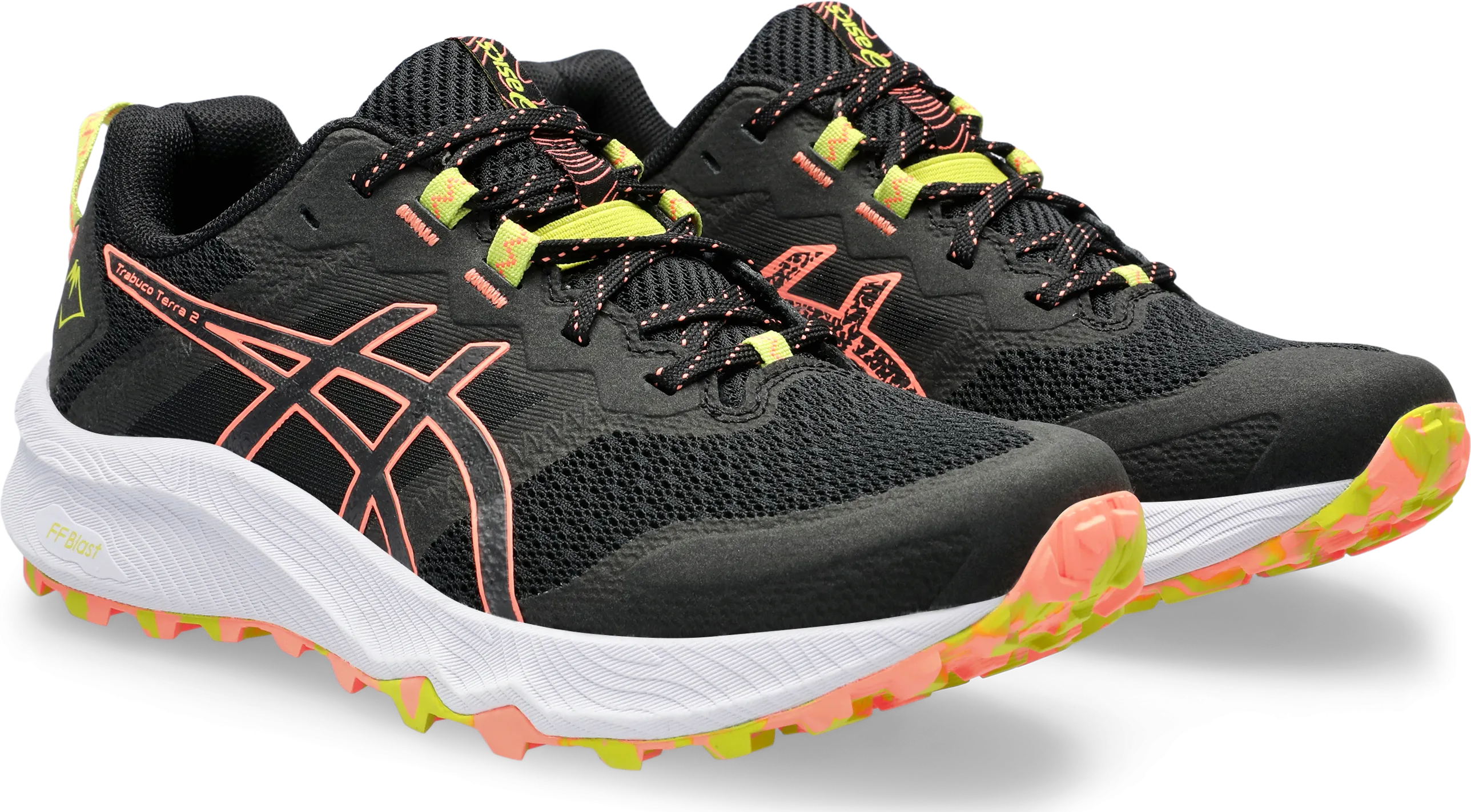 Asics Women's Trabuco Terra 2 Black/Sun Coral | Buy Asics Women's Trabuco Terra 2 Black/Sun Coral here | Outnorth