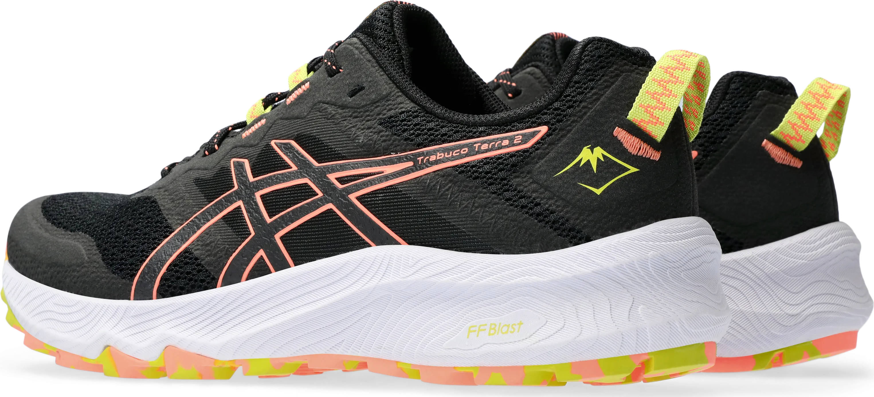 Asics Women's Trabuco Terra 2 Black/Sun Coral | Buy Asics Women's Trabuco Terra 2 Black/Sun Coral here | Outnorth