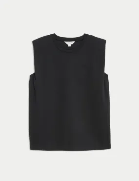 Autograph Women's Cotton Rich Round Neck Vest Top - 12 - Black, Black