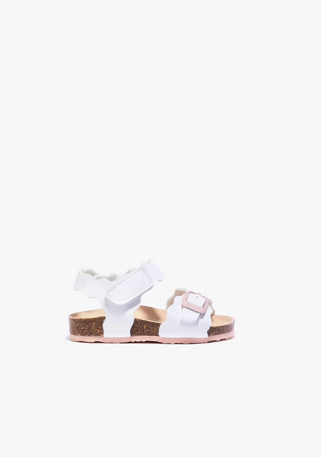 Baby's White Bio Sandals Patent Leather