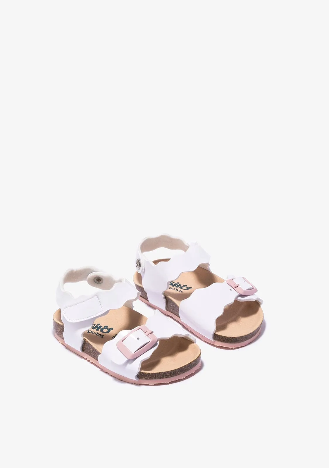 Baby's White Bio Sandals Patent Leather