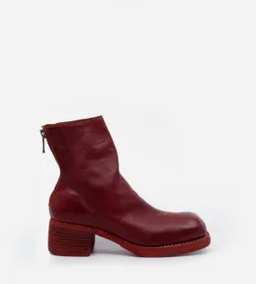 Back Zip Boot - Red