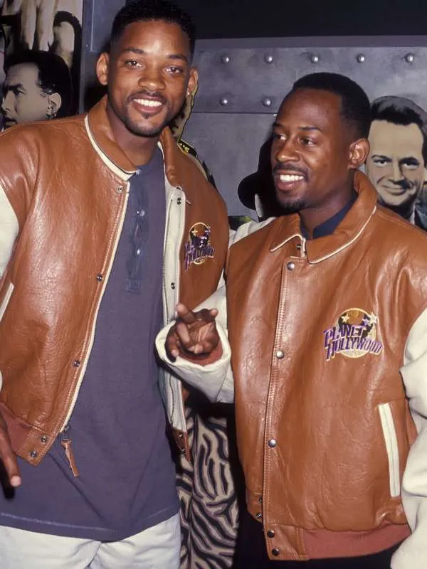 Bad Boys Vintage Will Smith Planet Hollywood Varsity Leather Jacket