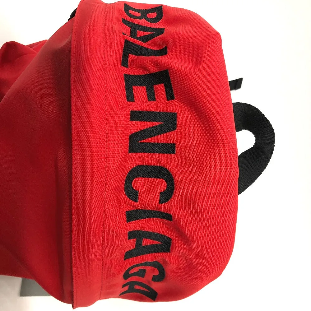 BALENCIAGA Backpack 507460 Nylon Red logo unisex(Unisex)