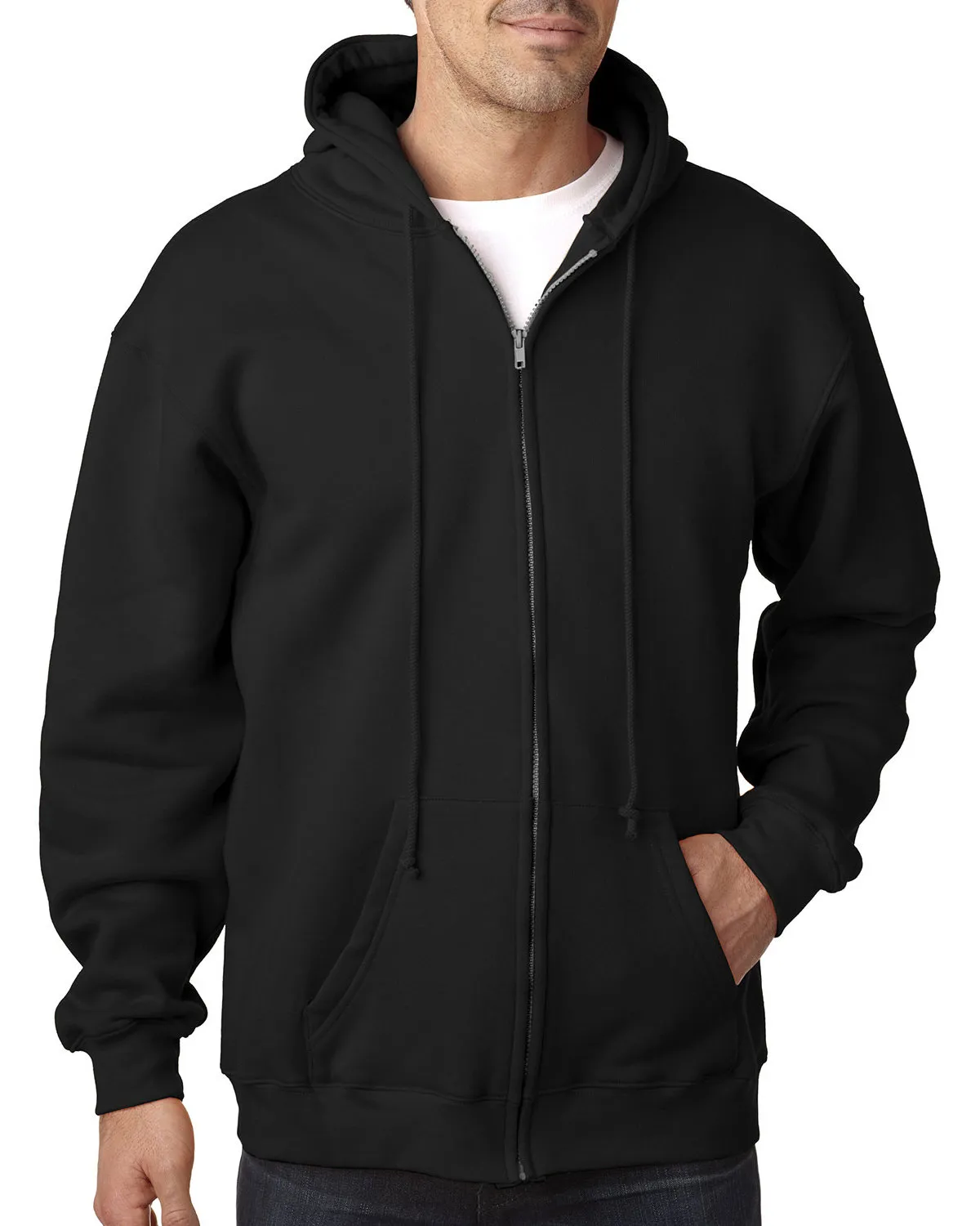 Bayside 900 Men Hooded Fullzip Fleece