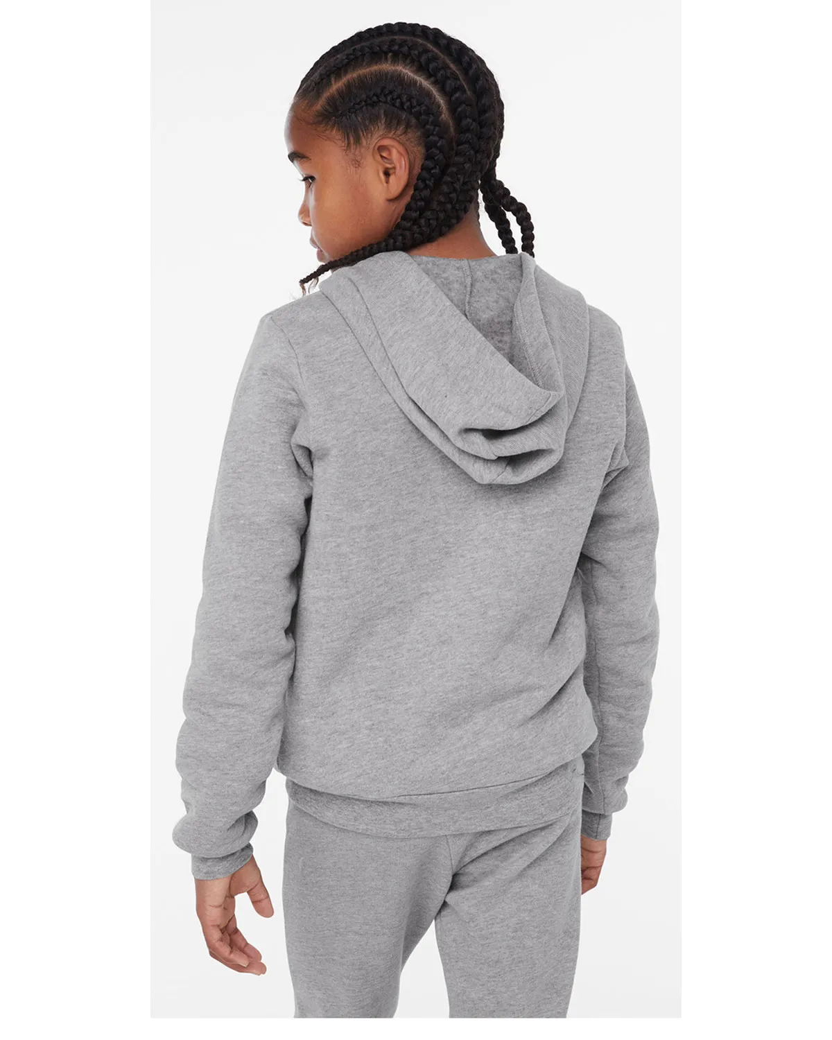 Bella + Canvas 3739Y Youth Sponge Fleece Full-Zip Hooded Sweatshirt