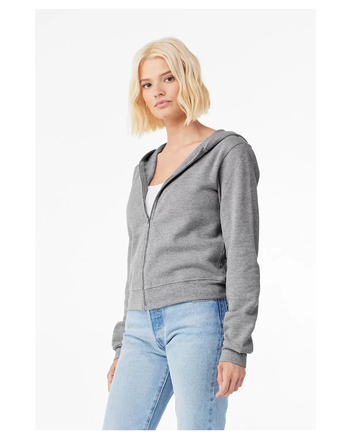 Bella + Canvas 7539 Ladies' Sponge Fleece Full-Zip Hooded Sweatshirt SKU: 7539