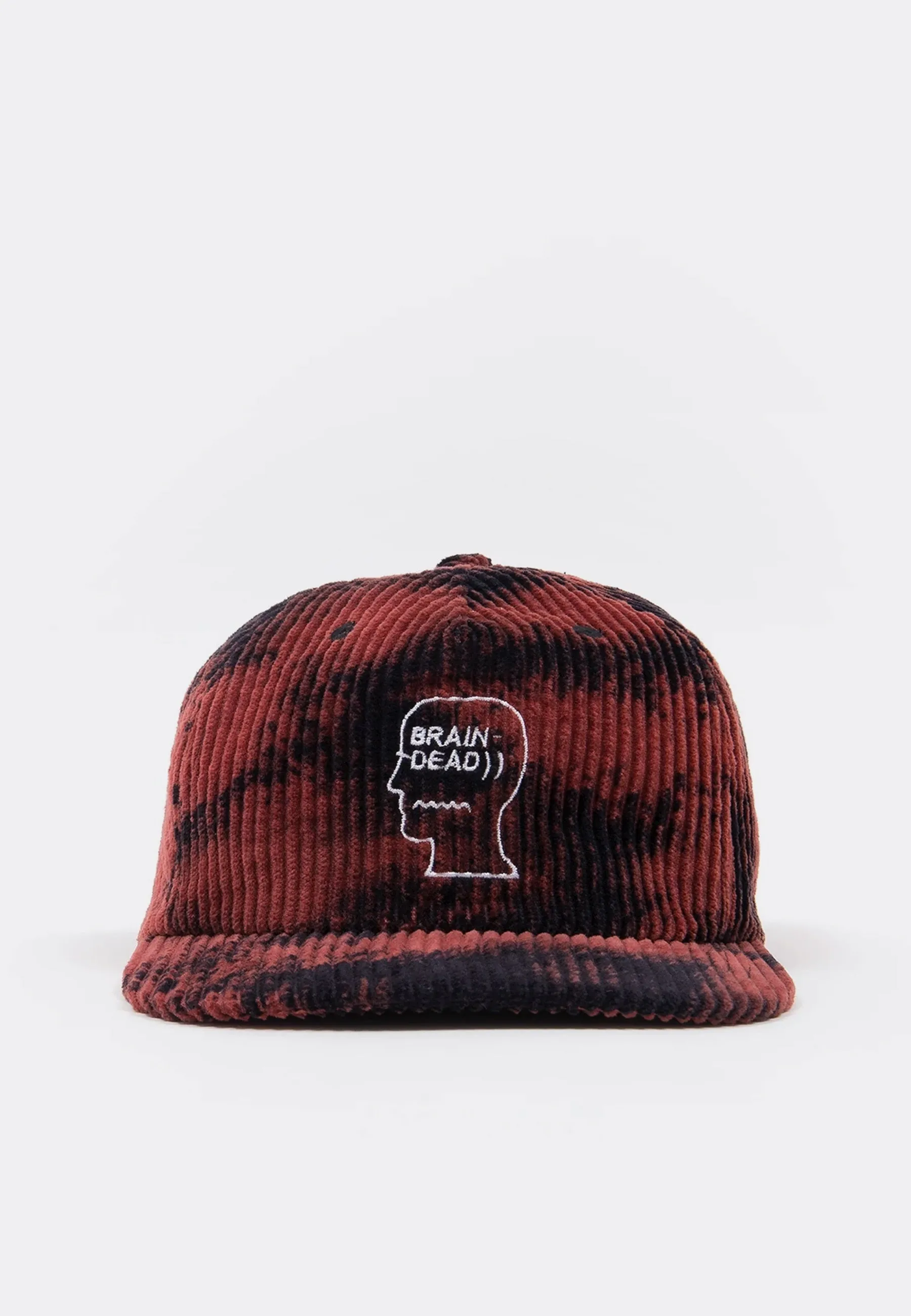 Bleached Cord Logo Head Hat - black