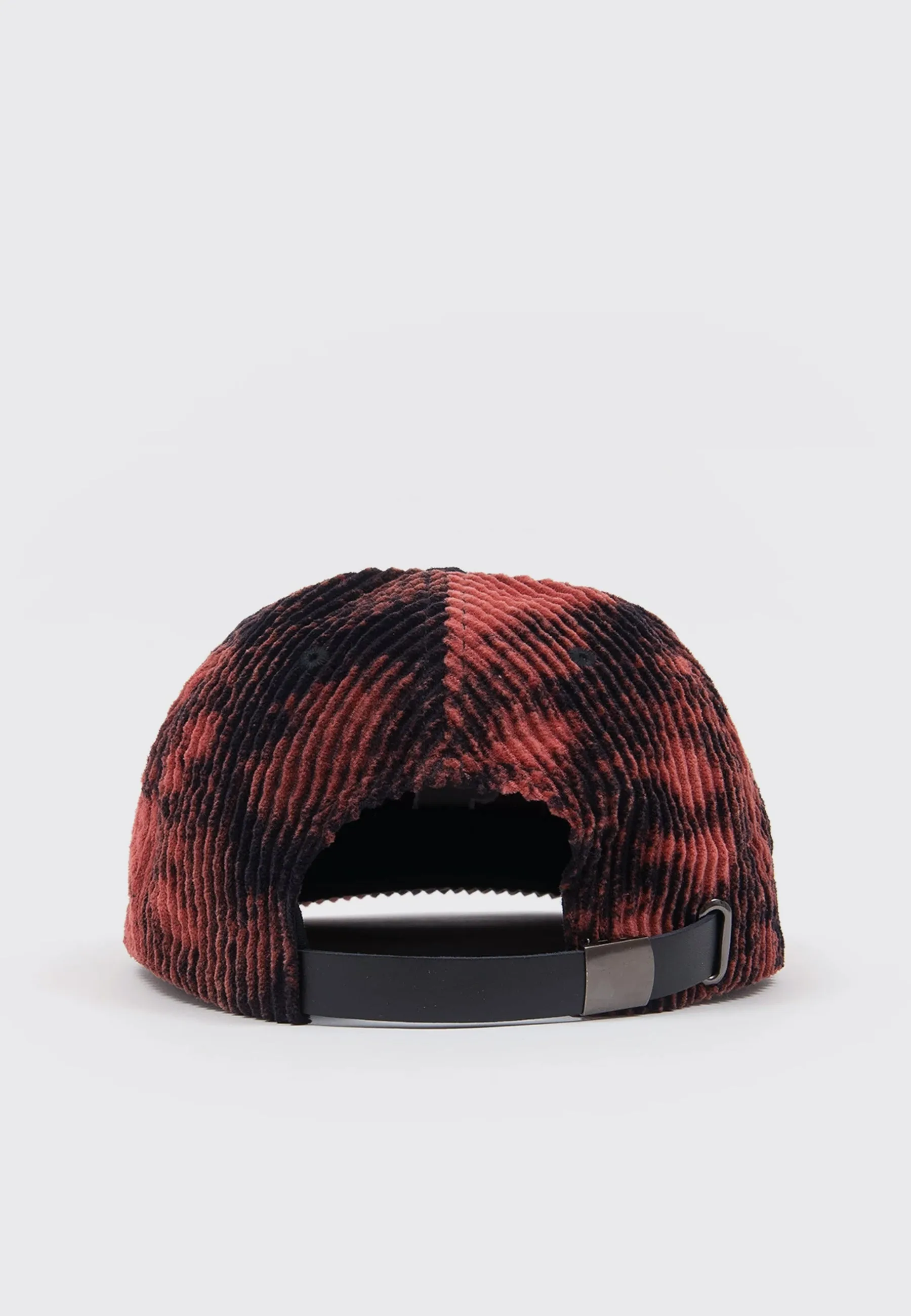 Bleached Cord Logo Head Hat - black