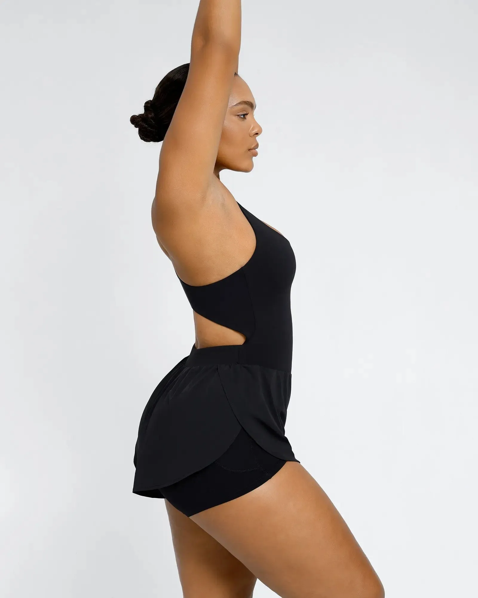 BlissMotion Airy Backless 2-in-1 Athleisure Romper