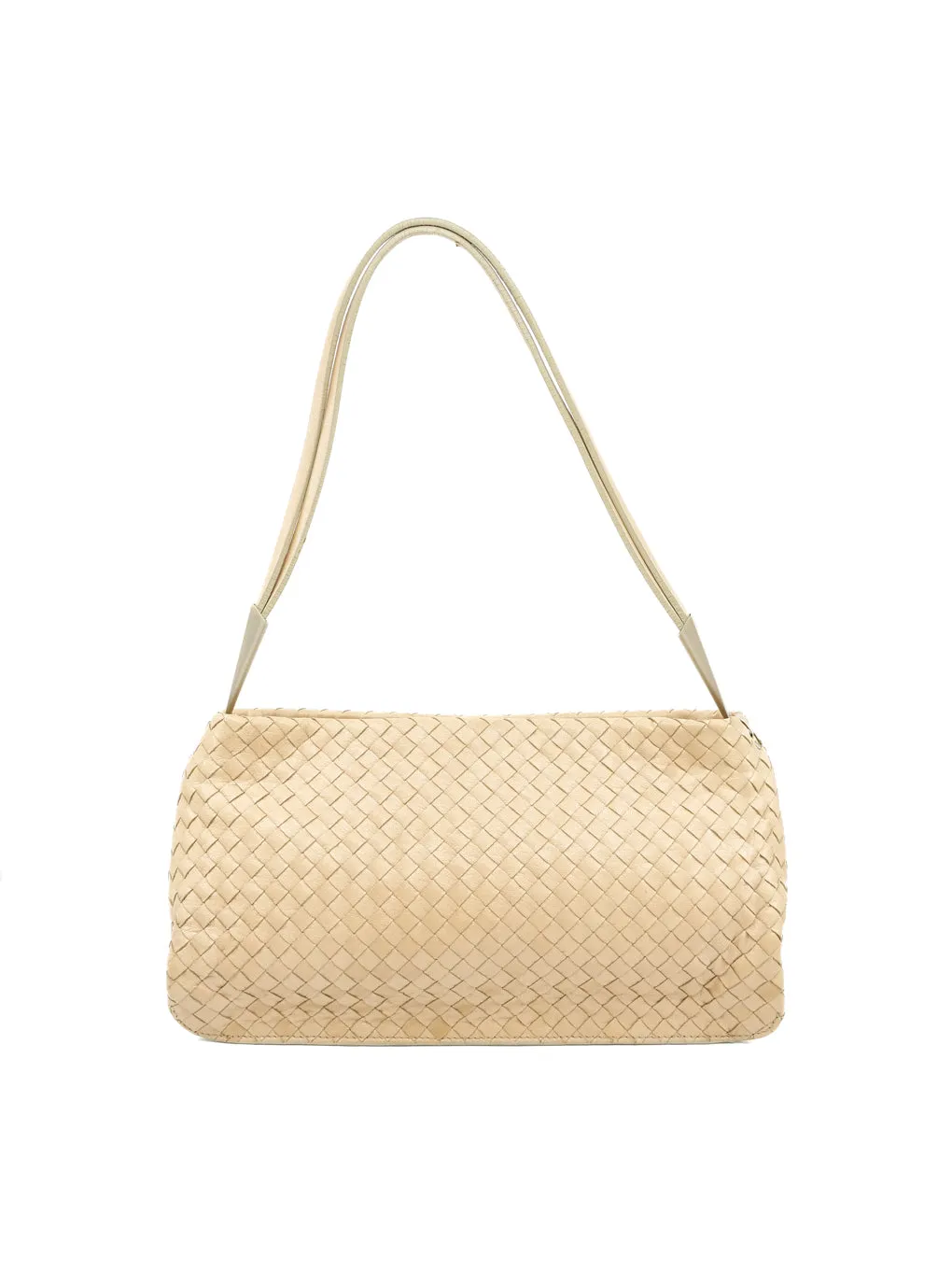 Bottega Veneta Beige Intrecciato Leather Bag