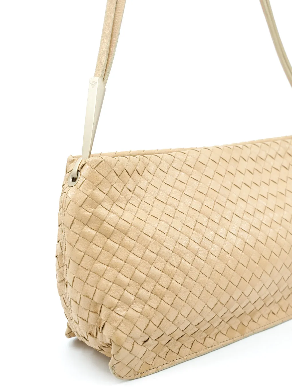 Bottega Veneta Beige Intrecciato Leather Bag