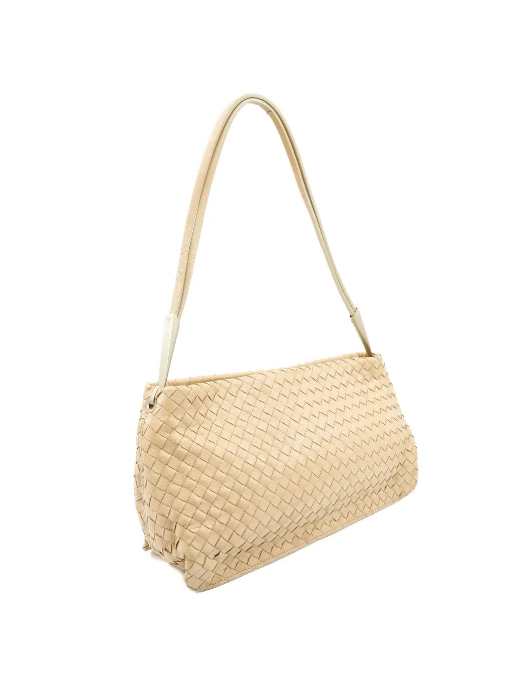 Bottega Veneta Beige Intrecciato Leather Bag