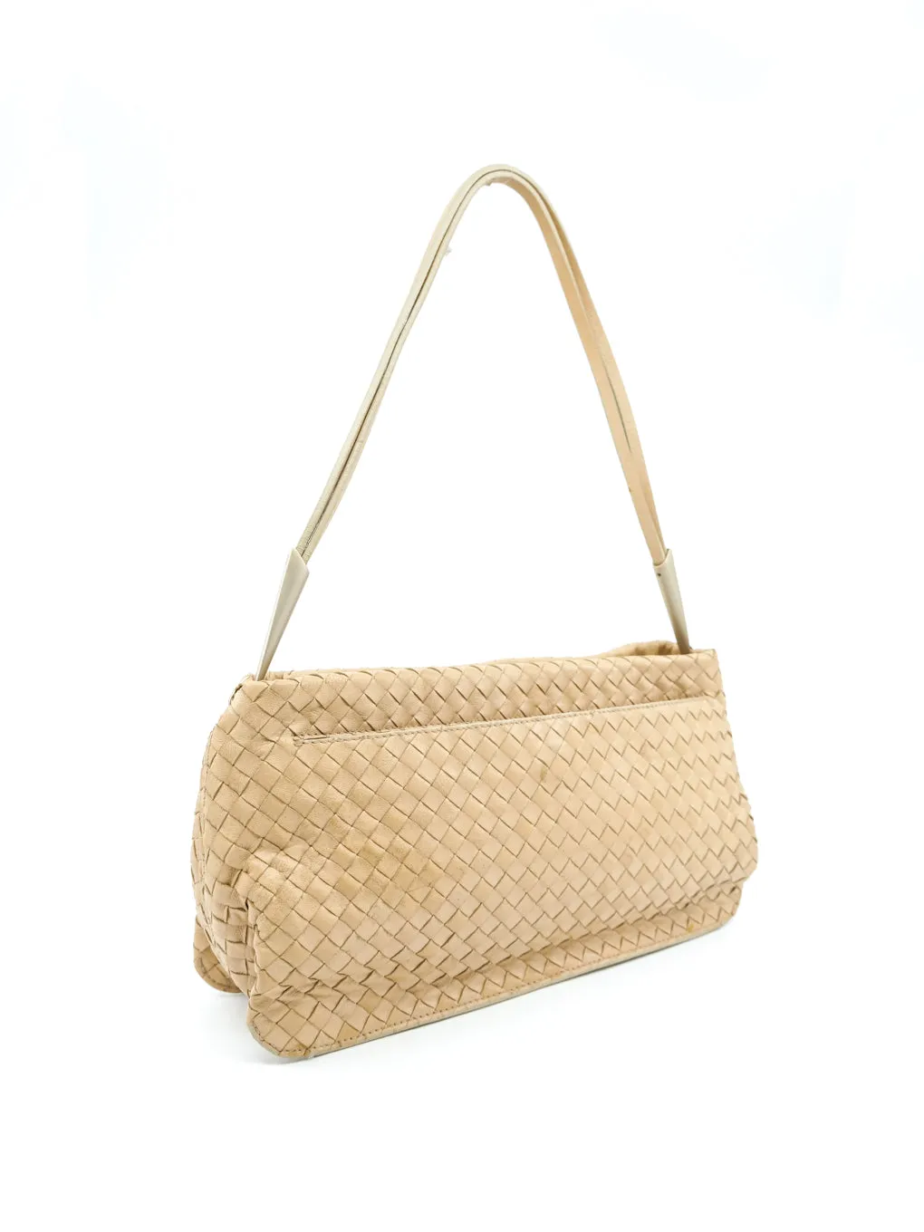 Bottega Veneta Beige Intrecciato Leather Bag