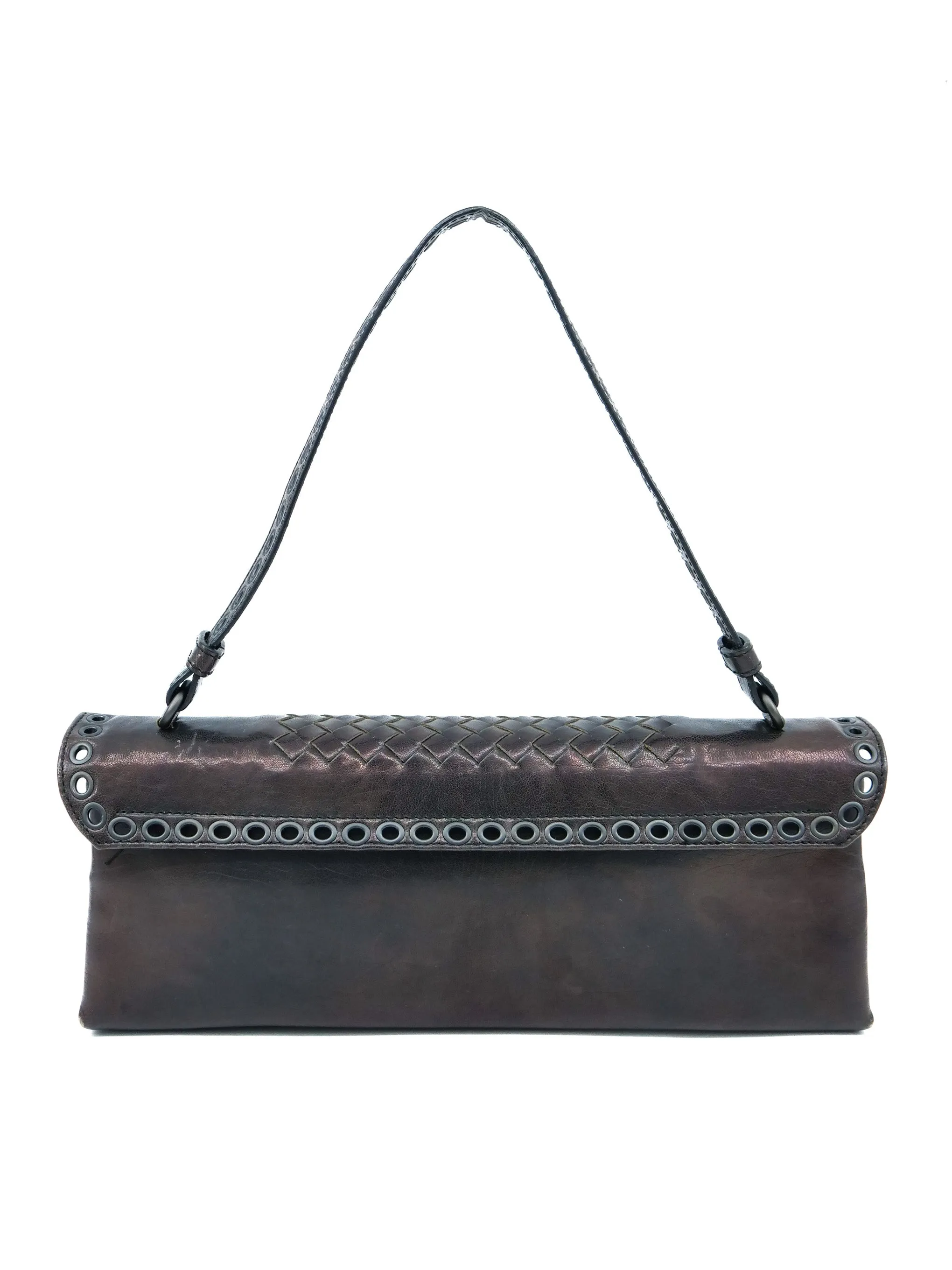 Bottega Veneta Woven Leather Baguette Bag