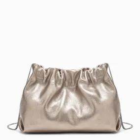 Brunello Cucinelli    Brunello Cucinelli Soft Pearl Coloured Leather Bag