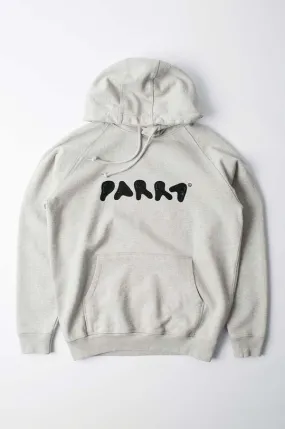 by Parra cotton sweatshirt Blob Logo Hooded Sweatshirt gray color hooded with an application 52215