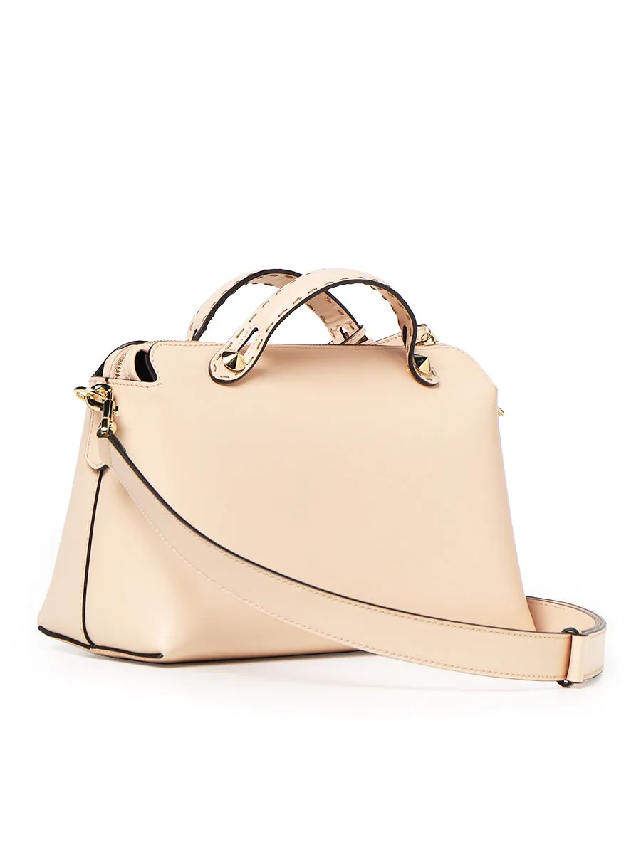 By The Way Boston Bag in Pale Pink Leather