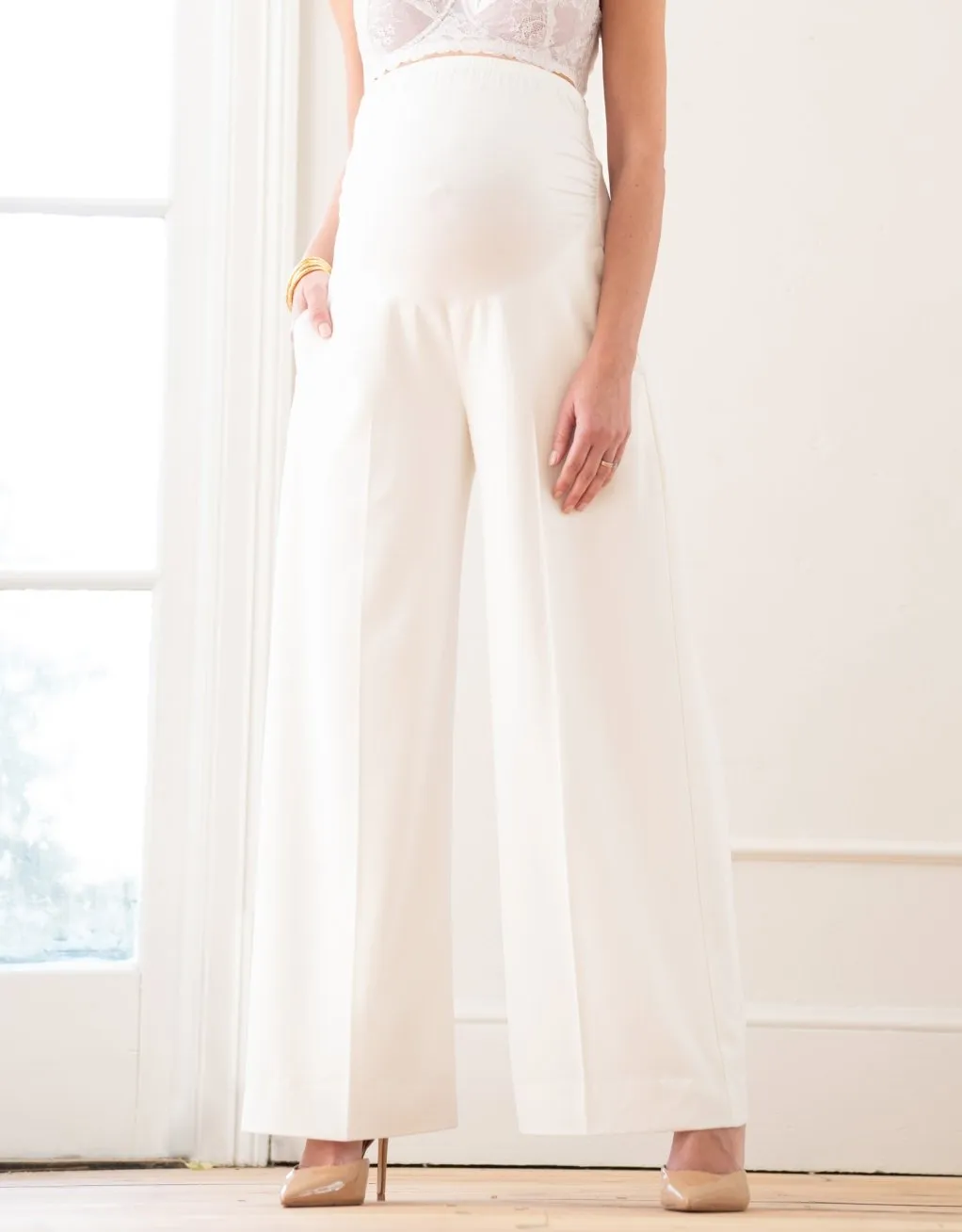 Calico | Wide Leg Over Bump Maternity Pants