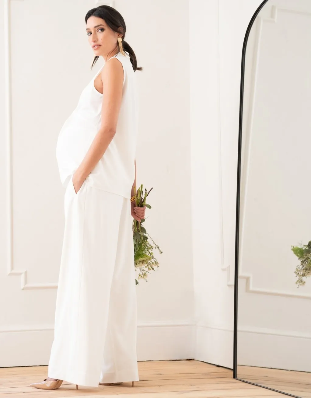 Calico | Wide Leg Over Bump Maternity Pants